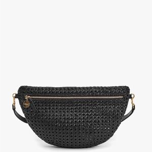 Clare V Black Woven Crossbody Bag